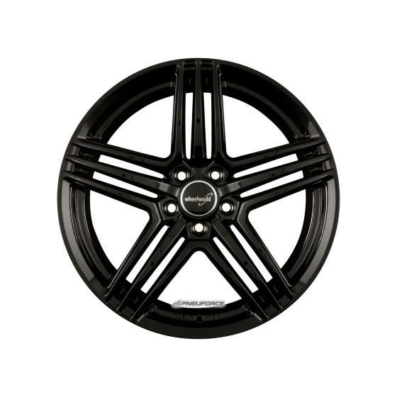 2DRV BY WHEELWORLD - WH12 SCHWARZ GLÄNZEND LACKIERT 8X18 LK:5/114 ET:45 ML:72,6